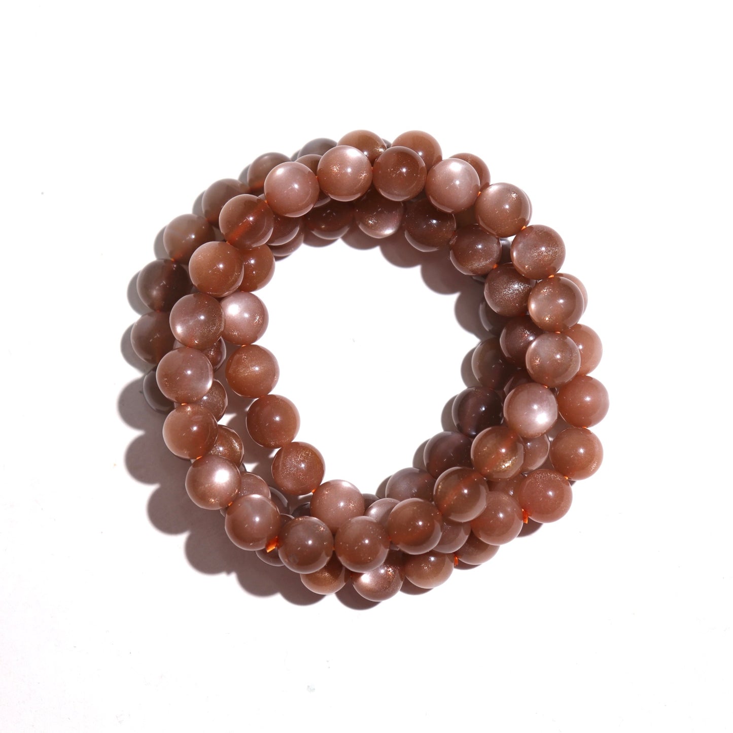 Peach Moonstone x Sunstone | 8mm