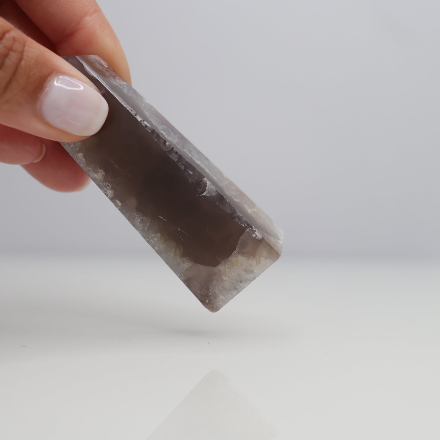 Flower Agate & Quartz Tower | 8*