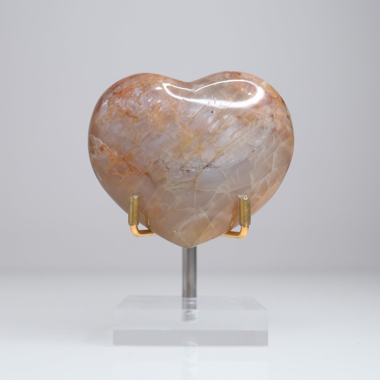 Peach Moonstone Heart | 5