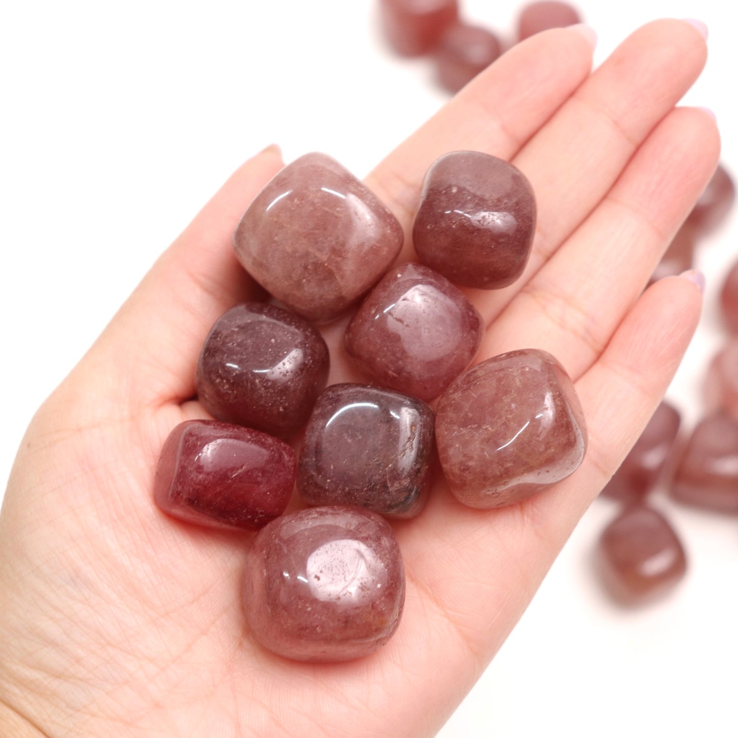 Strawberry Quartz Tumbles