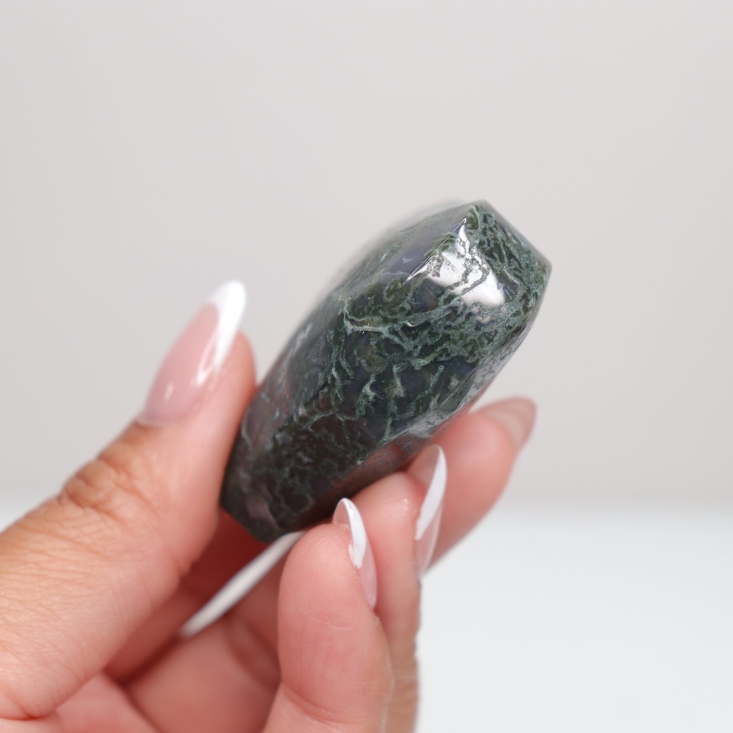 Moss Agate Heart | O