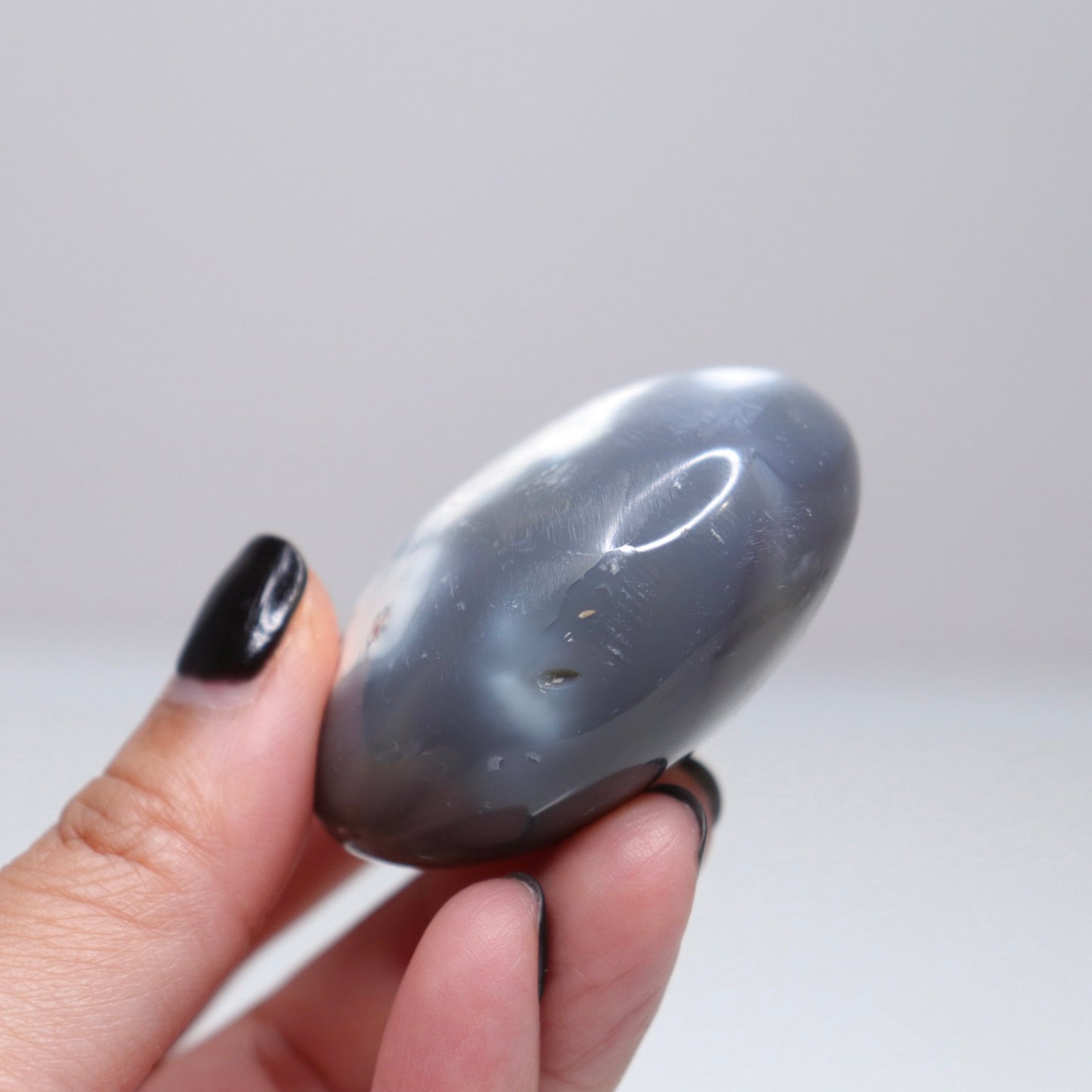 Orca Agate Palm Stone | 1