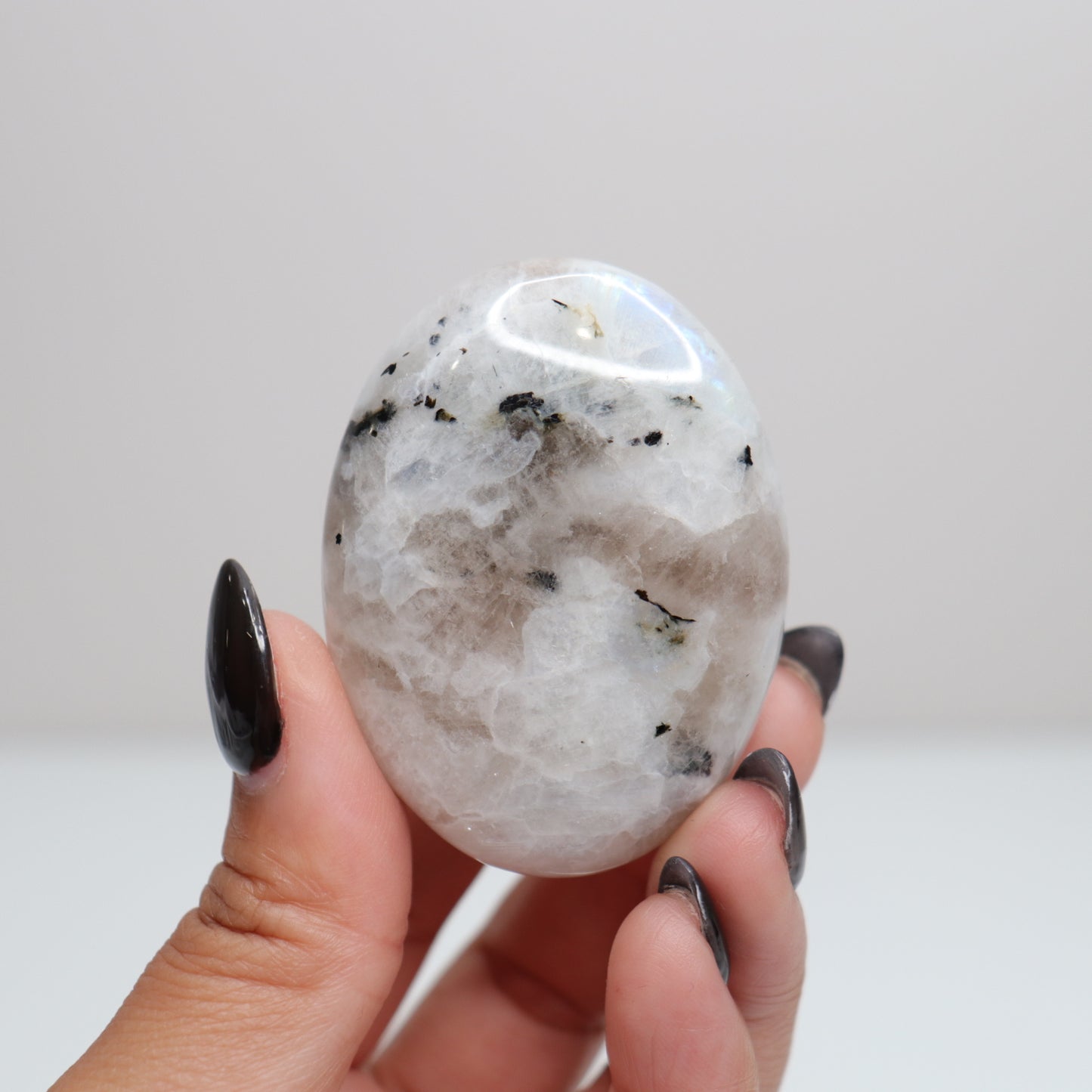 Rainbow Moonstone Palm Stone 60