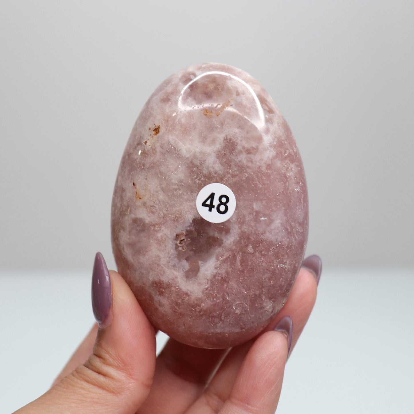 Pink Amethyst Palm Stone | 48
