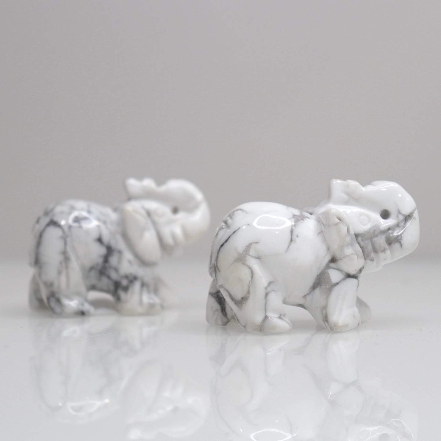Howlite Elephants | 2”