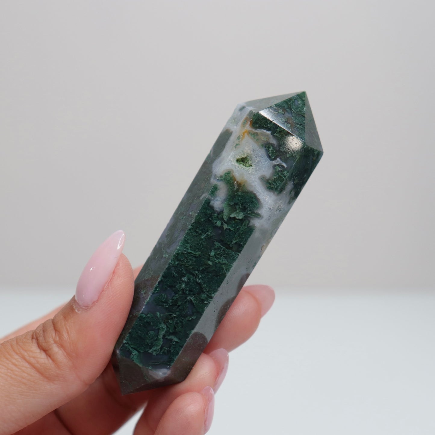 Moss Agate DT w/ Druzy | 1