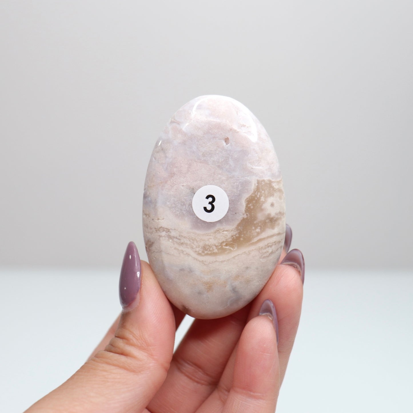 Pink Amethyst Palm Stone | 3