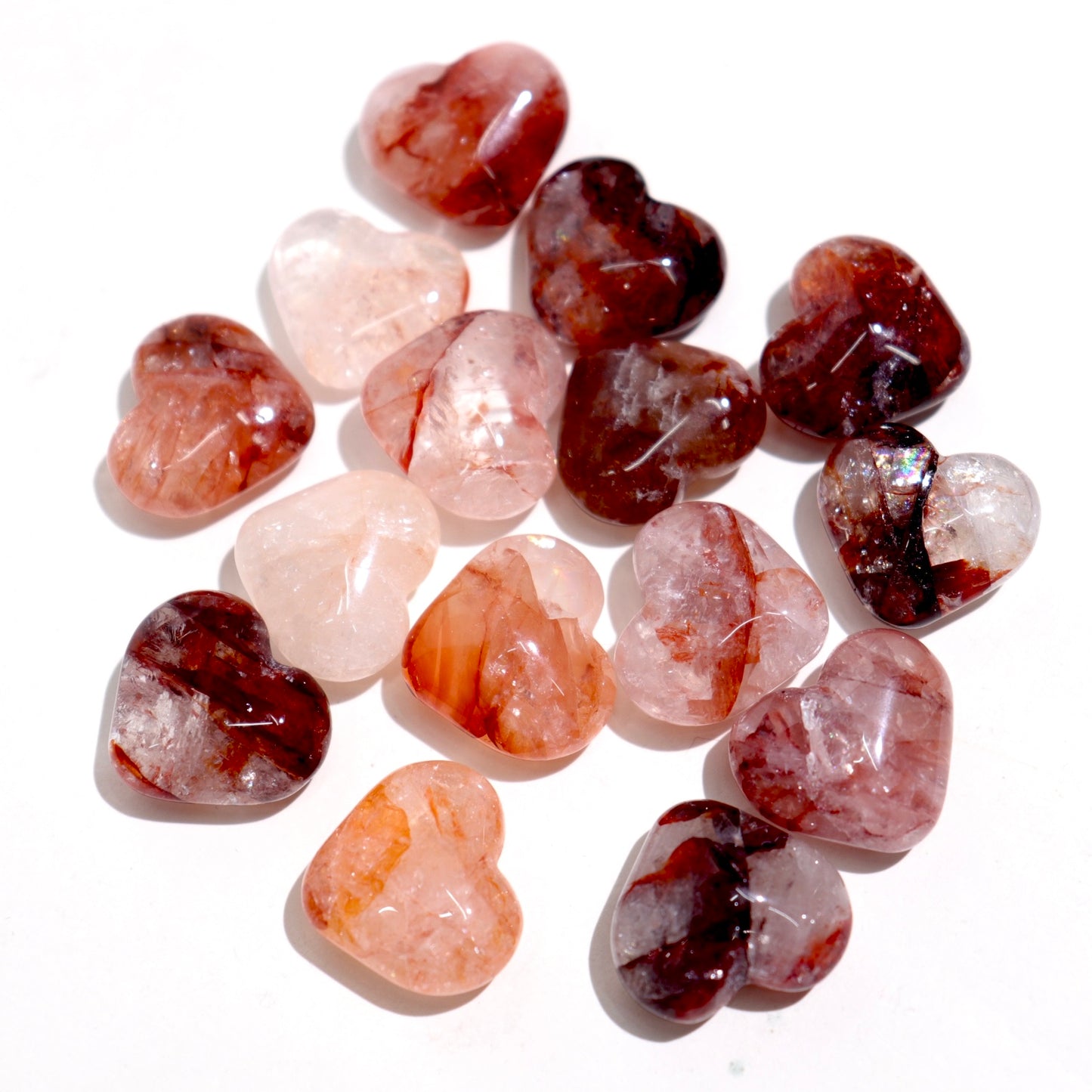 Red Hematoid Quartz Hearts | 25mm