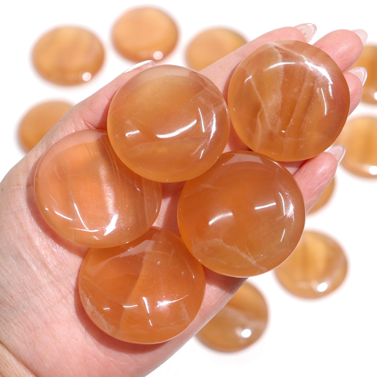 Honey Calcite Flat Stones