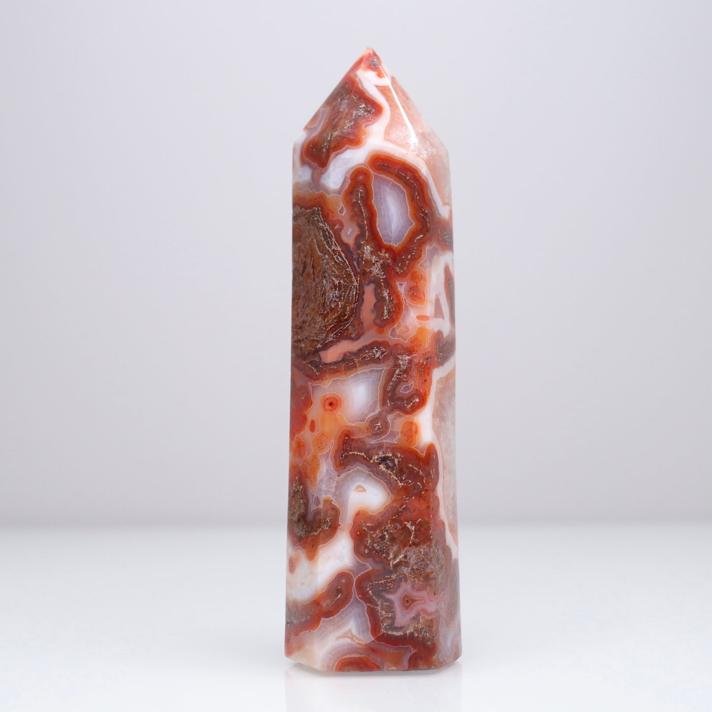 Carnelian X Moss Agate Tower | 2