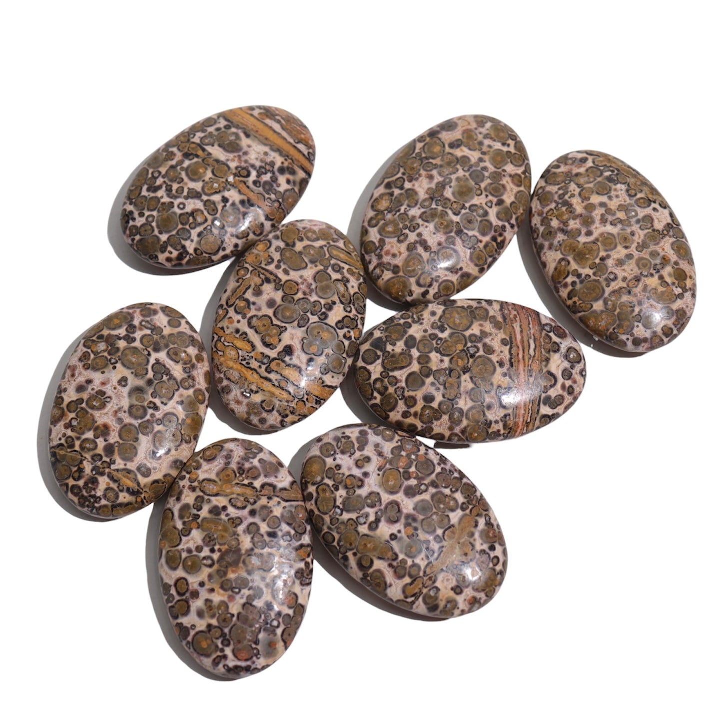 Leopardskin Jasper Palm Stones