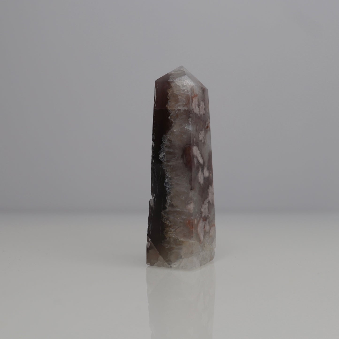 Flower Agate & Quartz Tower | 8*