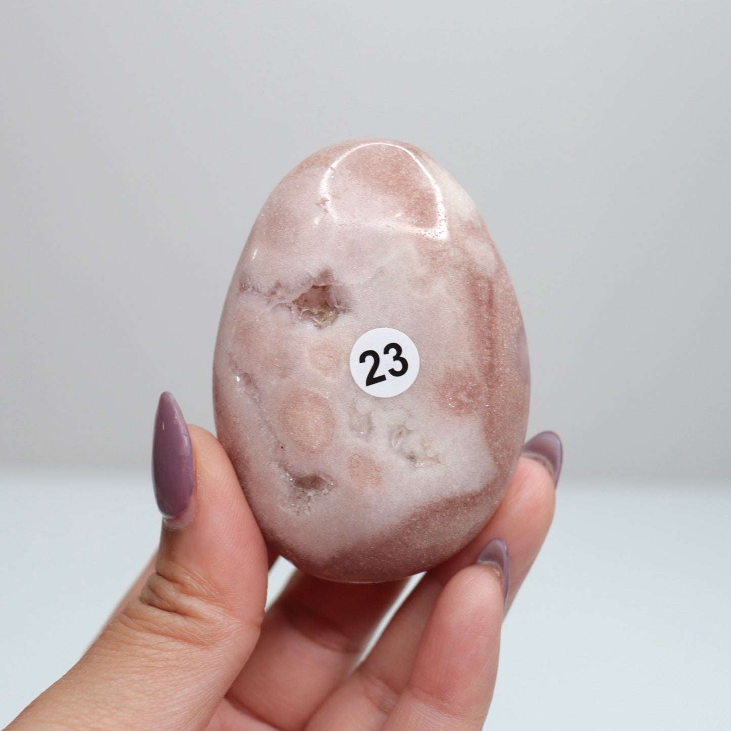 Pink Amethyst Palm Stone | 23