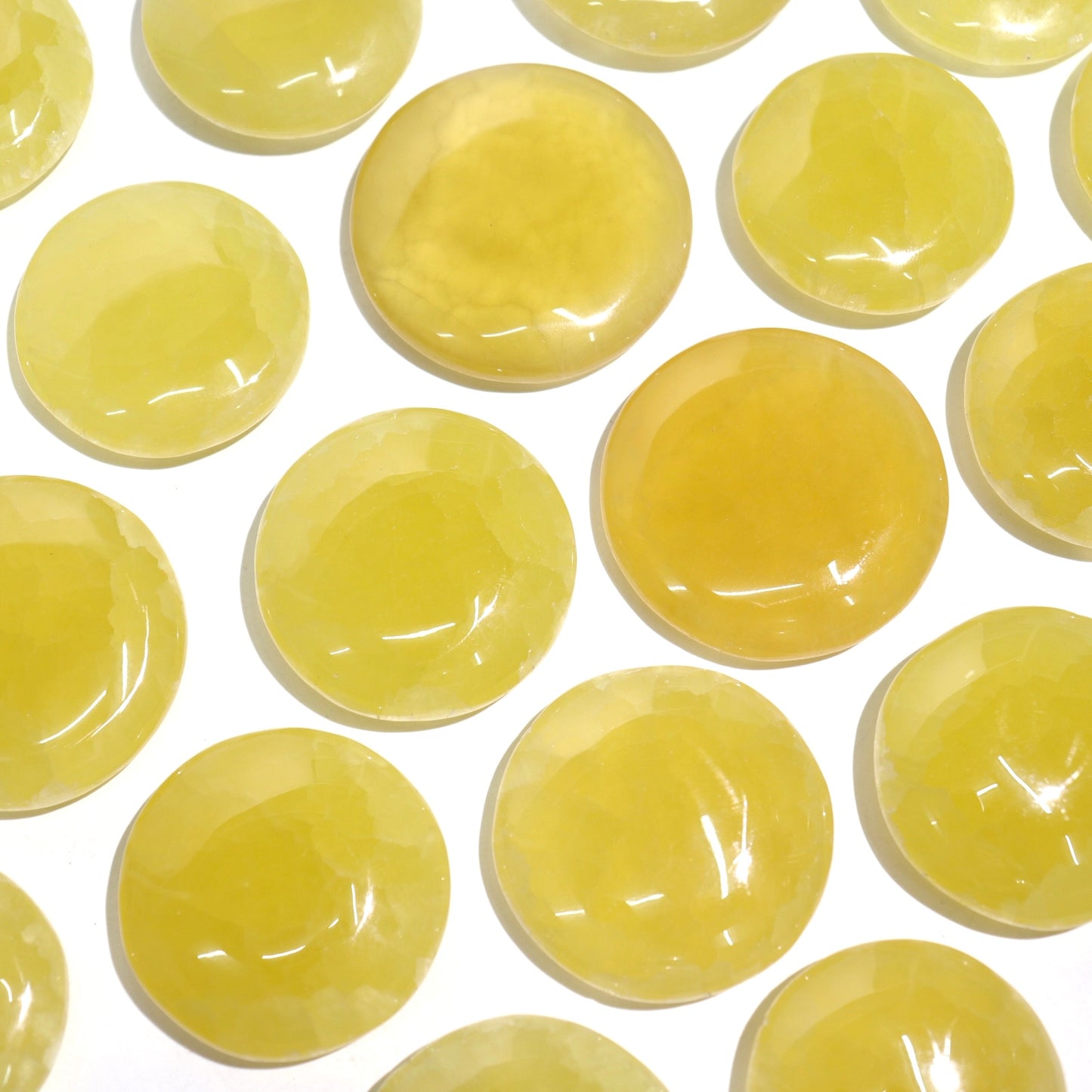 Lemon Calcite Flat Stones