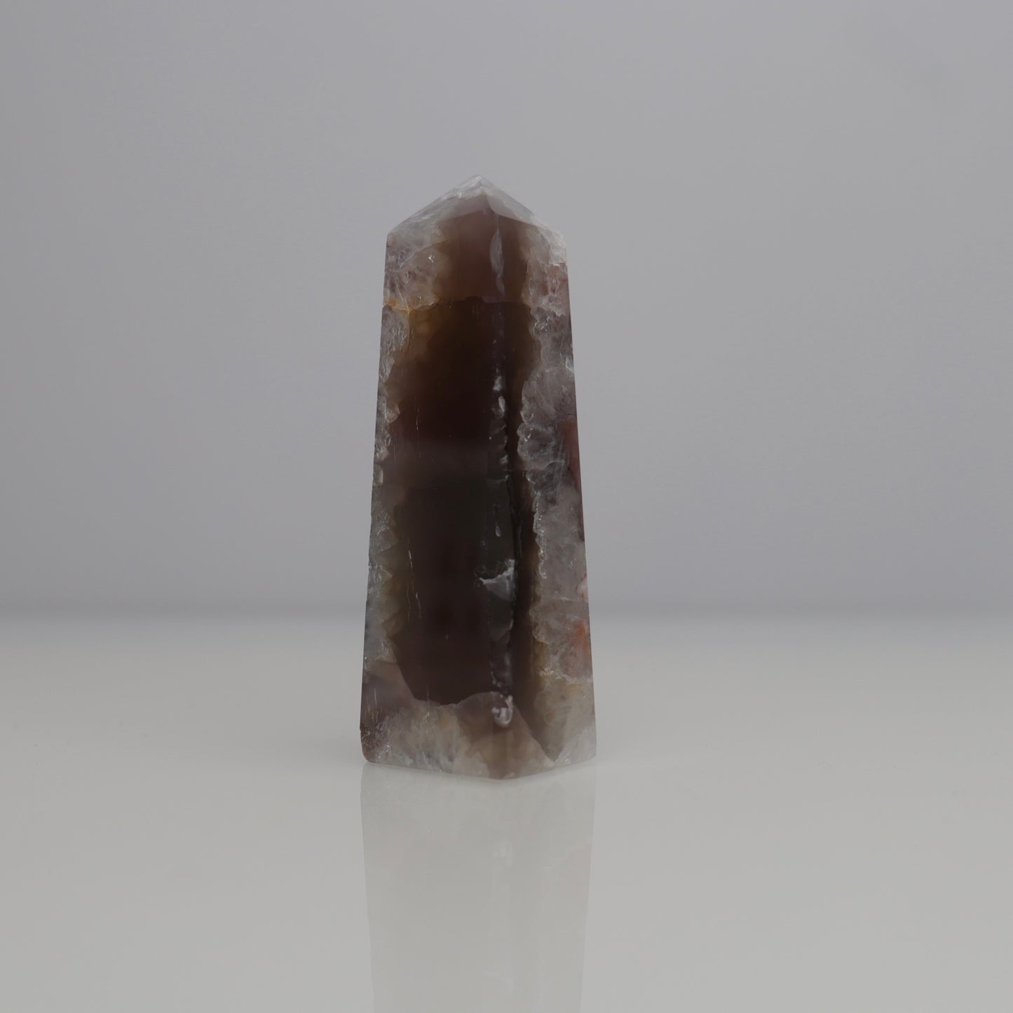 Flower Agate & Quartz Tower | 8*