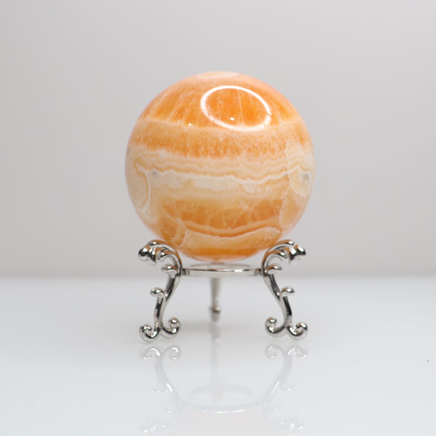 Orange Calcite Sphere | 2