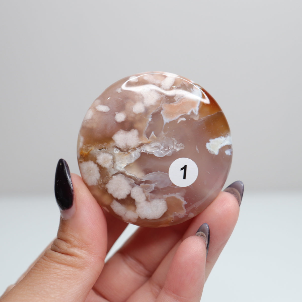 Flower Agate Round Palm | 1*