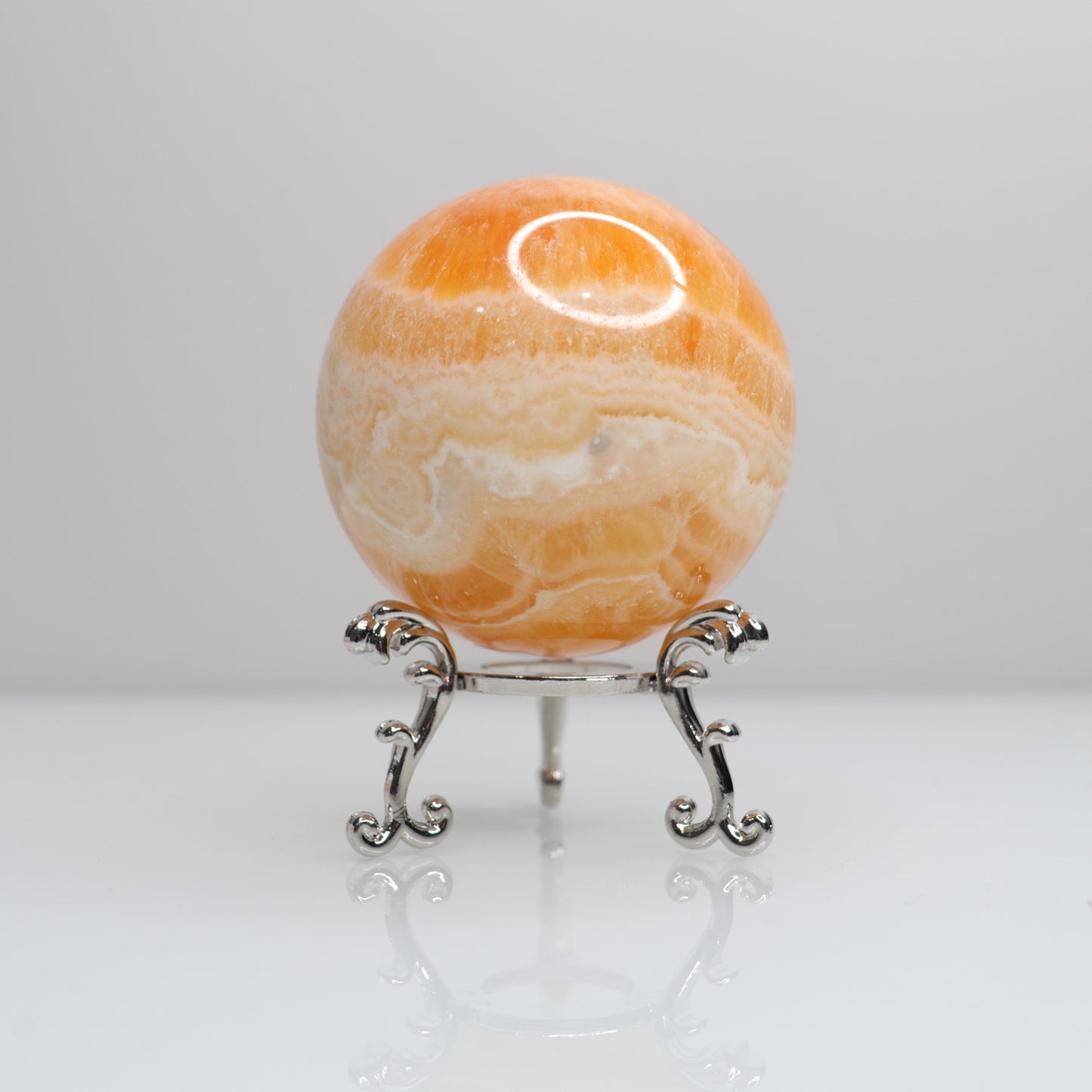 Orange Calcite Sphere | 2