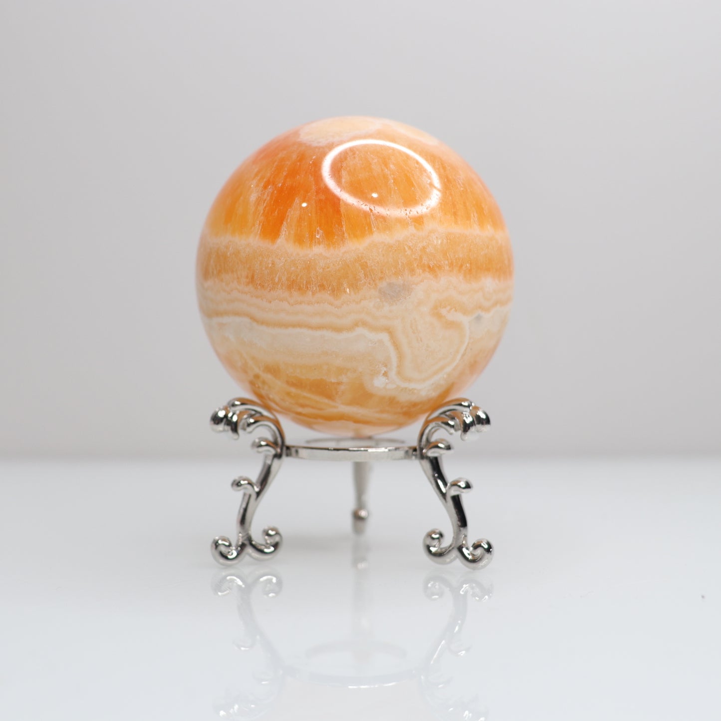 Orange Calcite Sphere | 2
