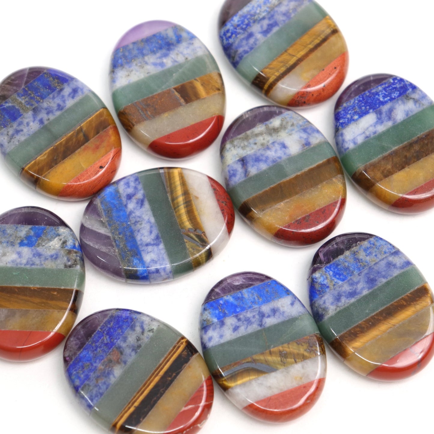 7 Chakra Flat Stones