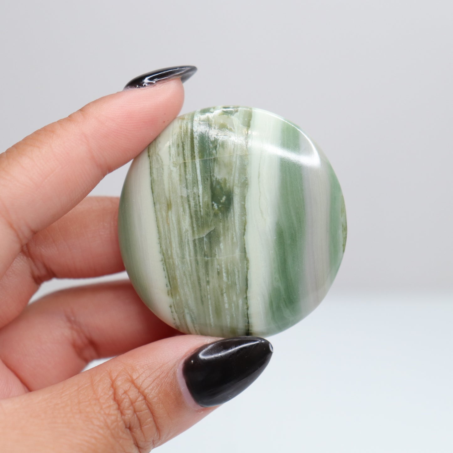 Banded Serpentine Flat Stone 16