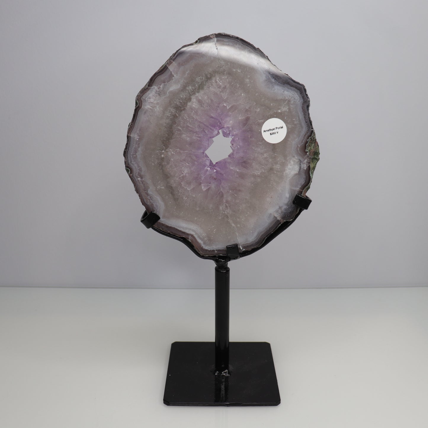 Amethyst Portal w/Green Quartz | Spinning stand