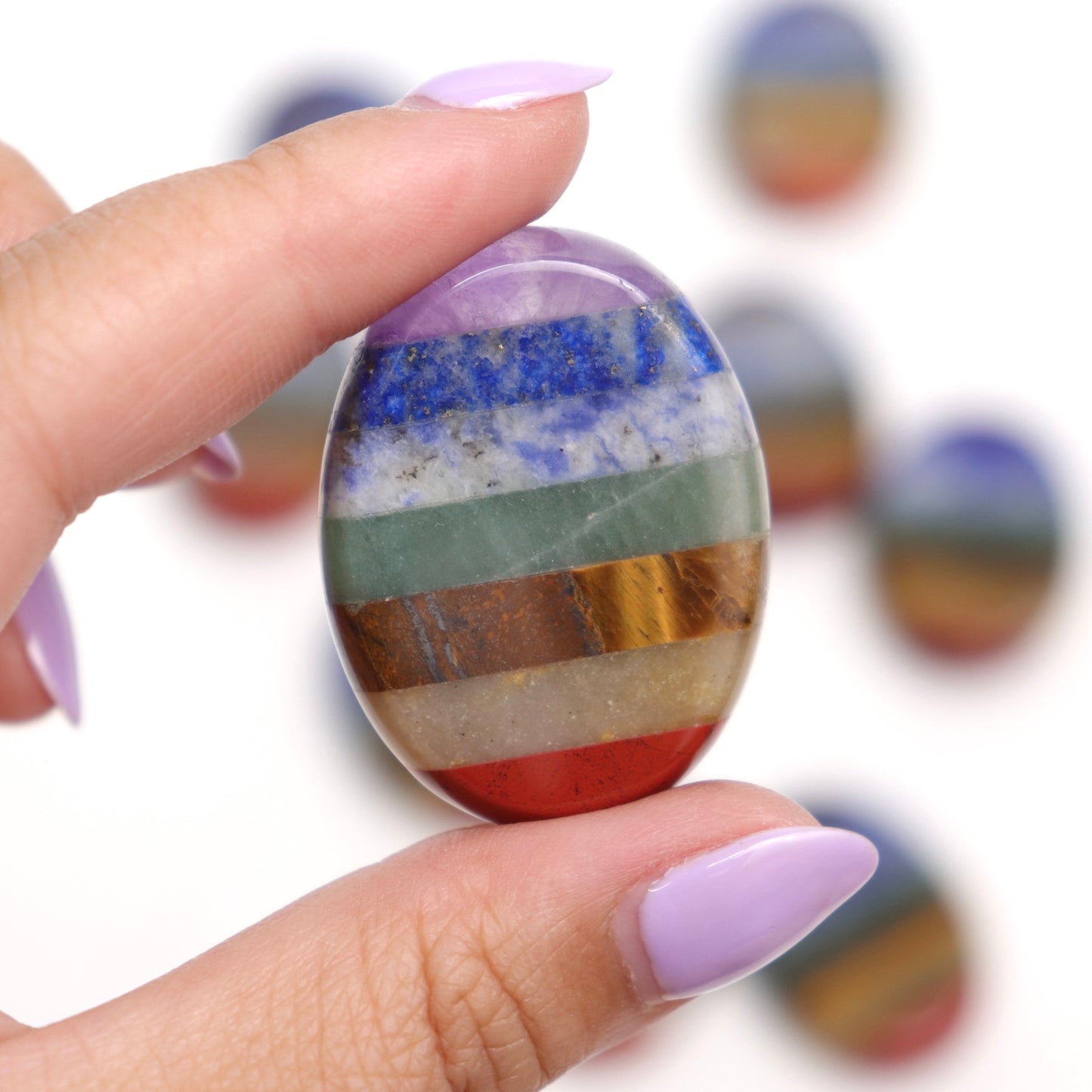7 Chakra Flat Stones