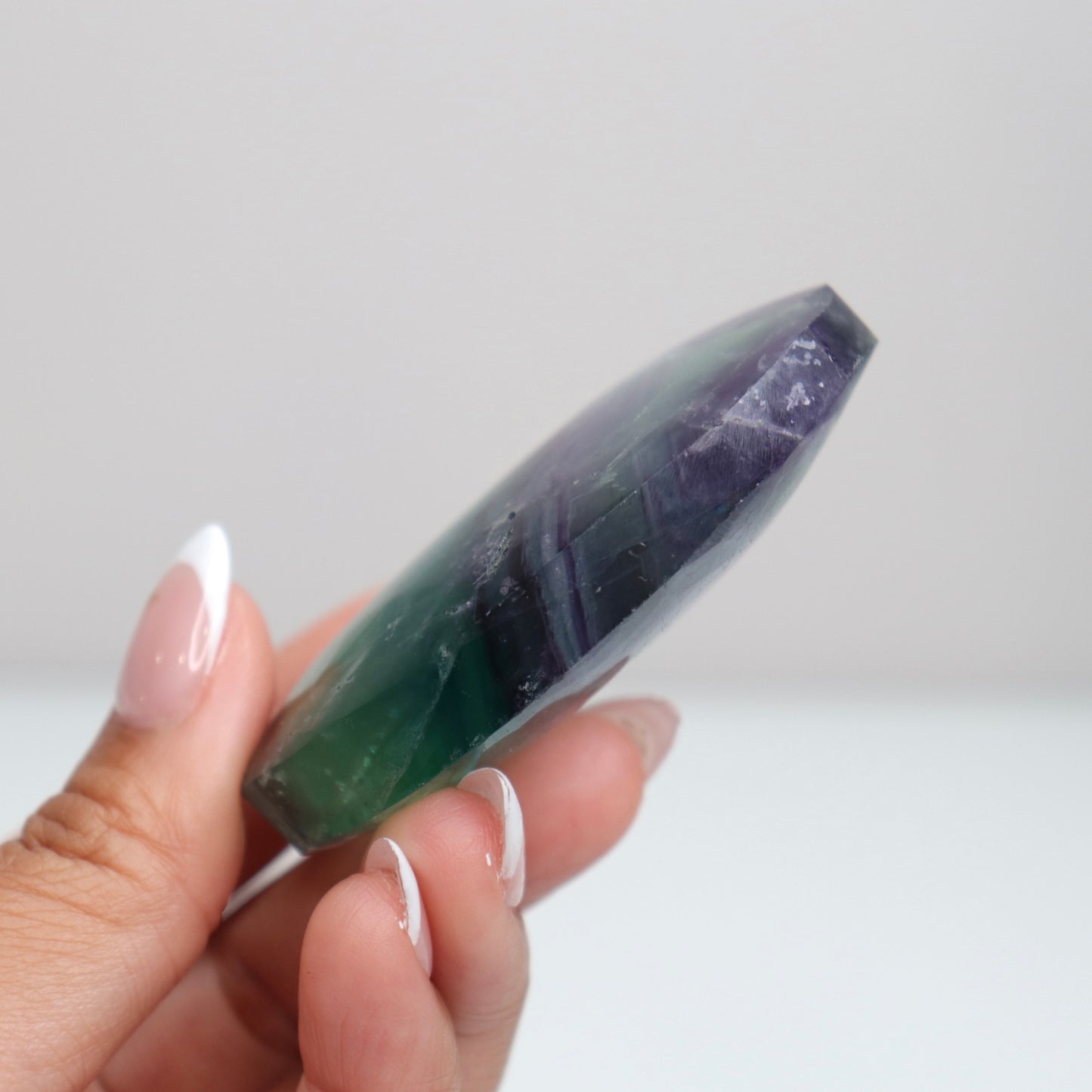 Fluorite Diamond Palm Stone 5