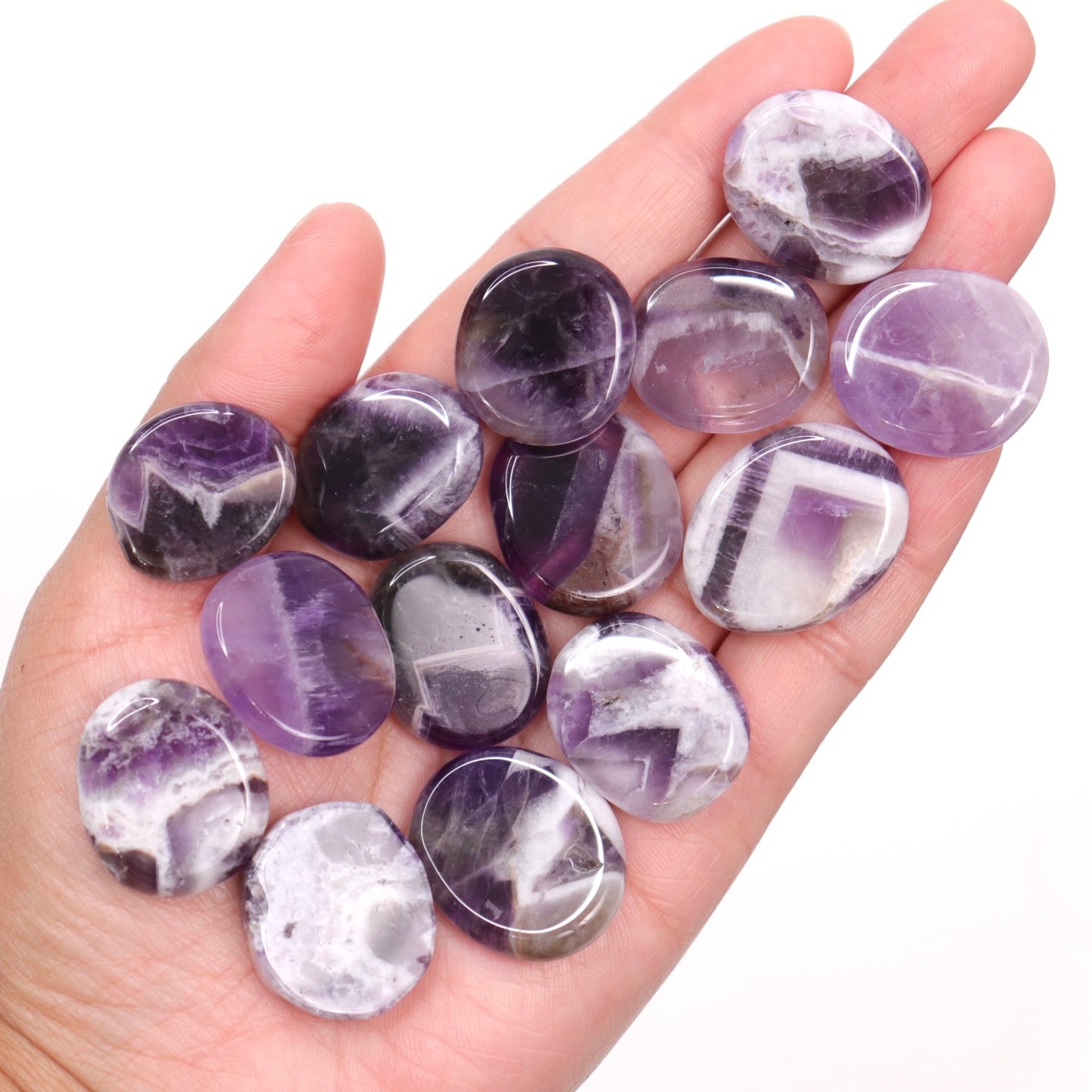 Dream Amethyst Mini Flat Palm Stones