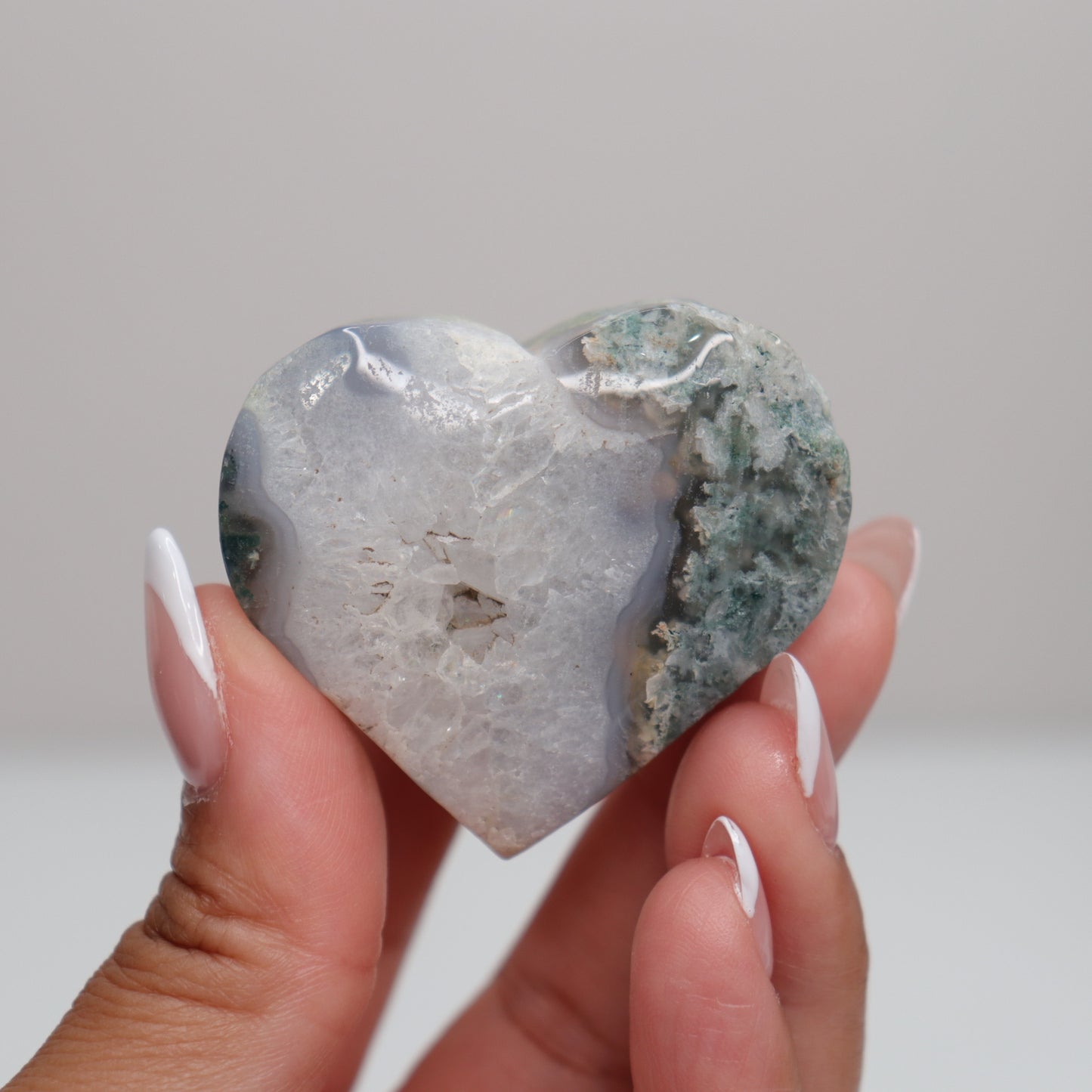 Moss Agate Heart | L