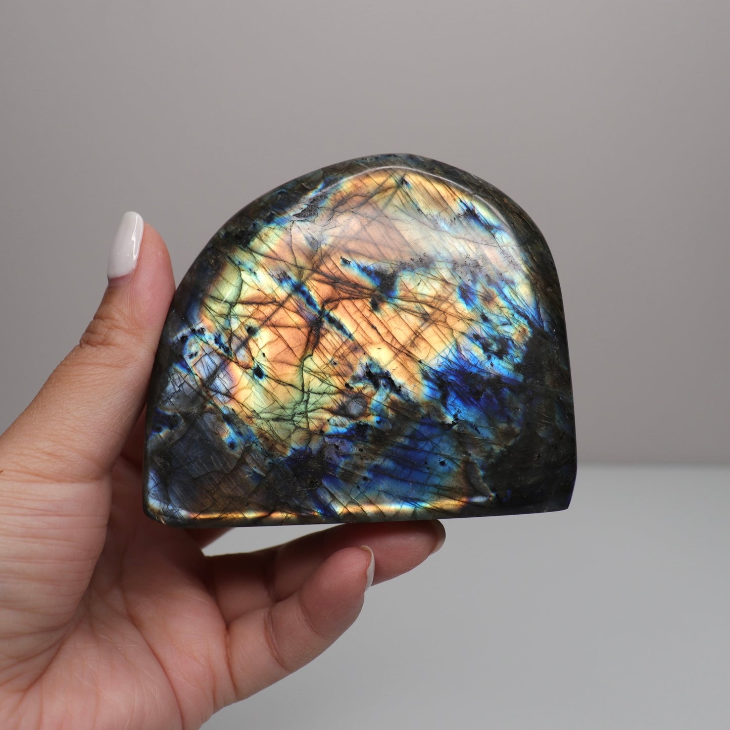 Orange & Rainbow Labradorite Freeform | 7
