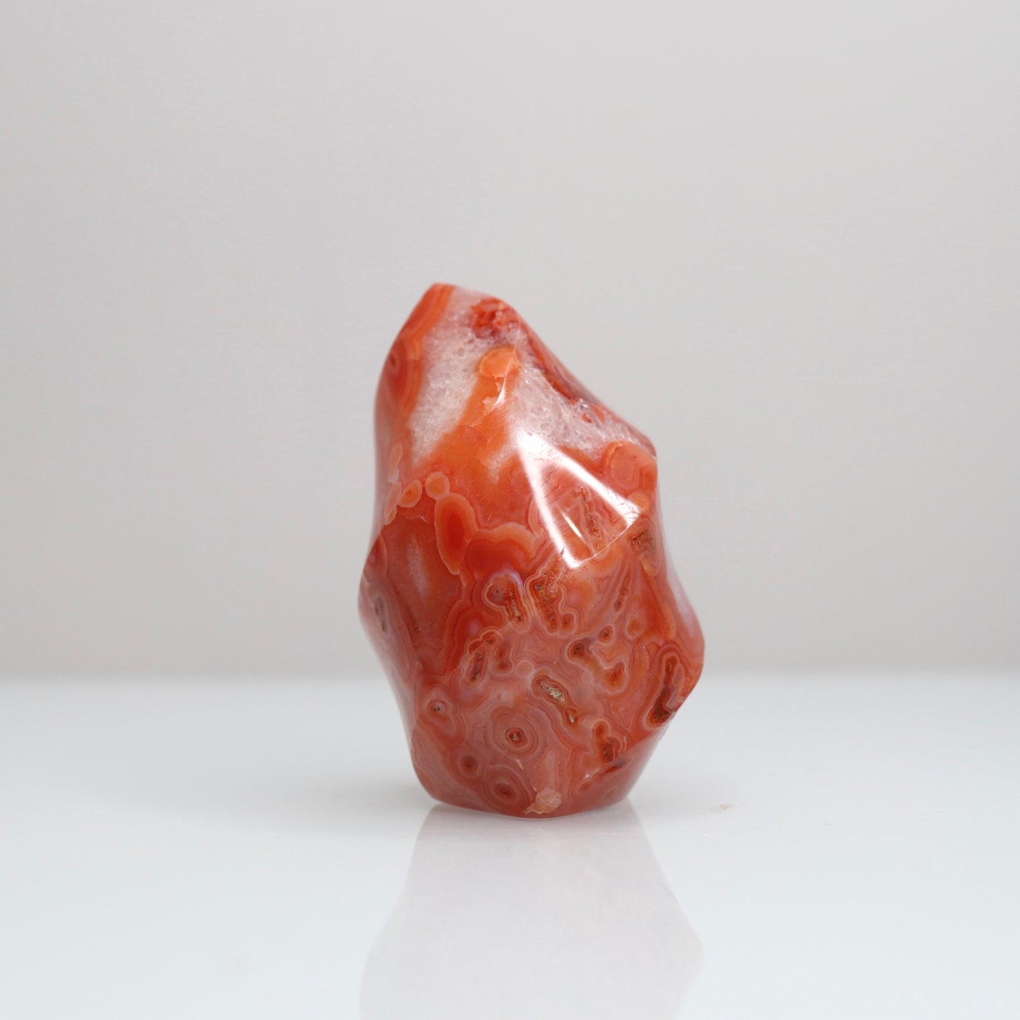 Carnelian Flame w/ Moss Agate | 16