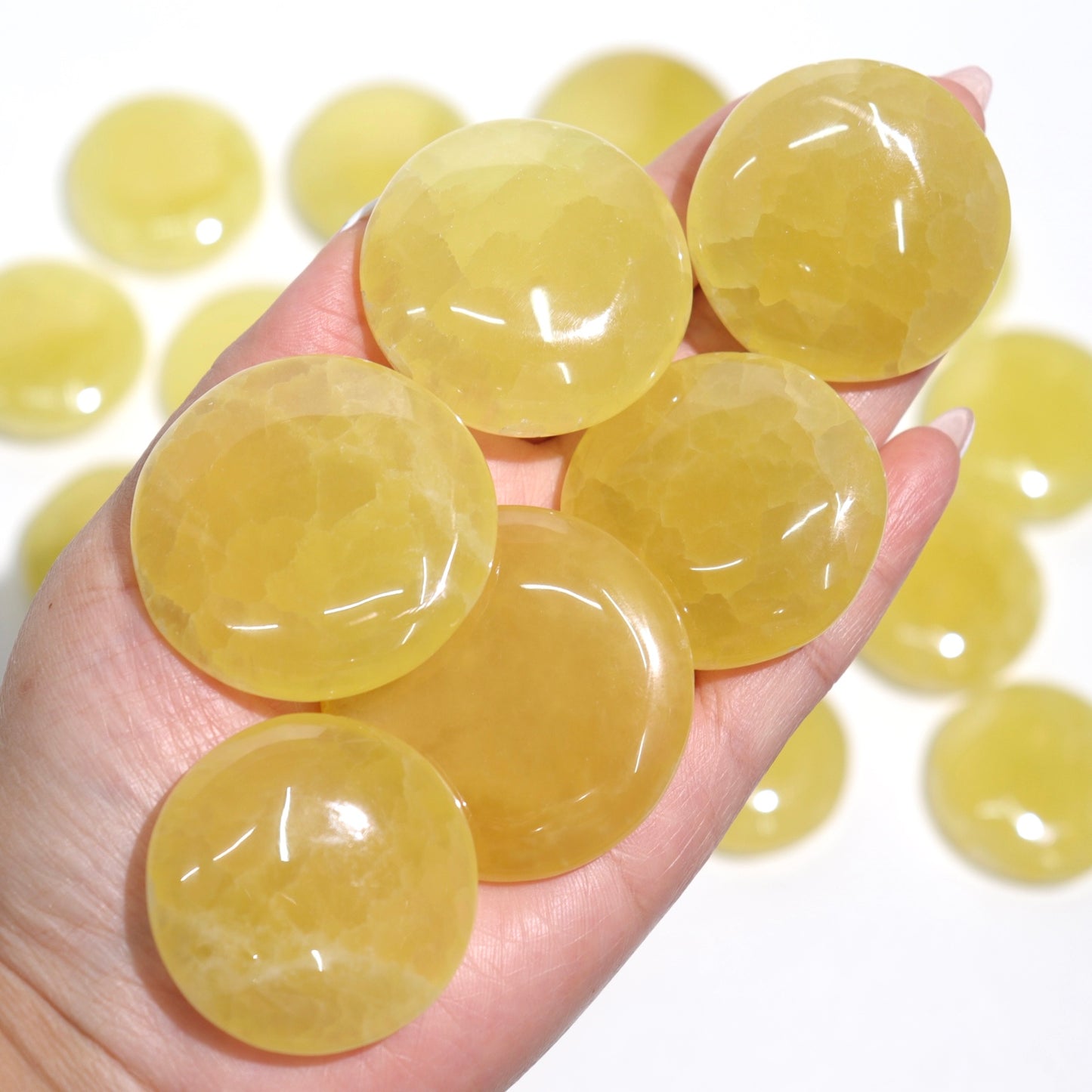 Lemon Calcite Flat Stones