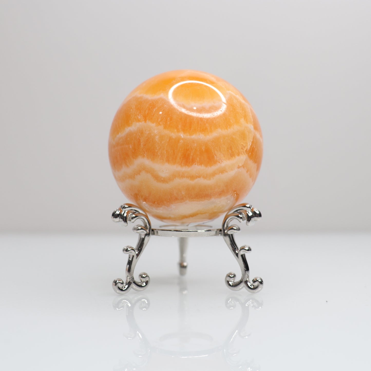 Orange Calcite Sphere | 6