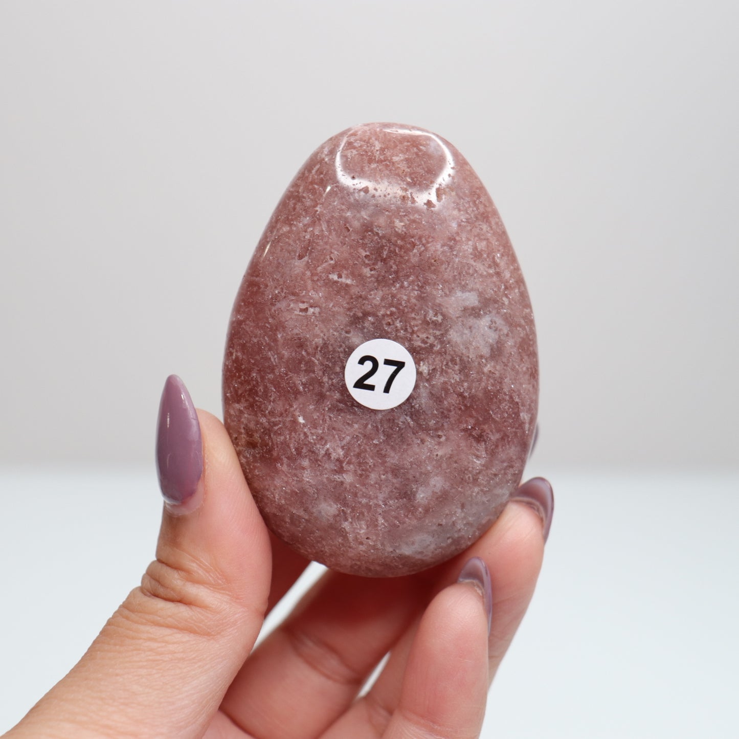Pink Amethyst Palm Stone | 27