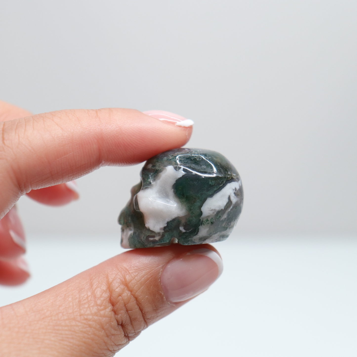 Moss MiniAgate Skull