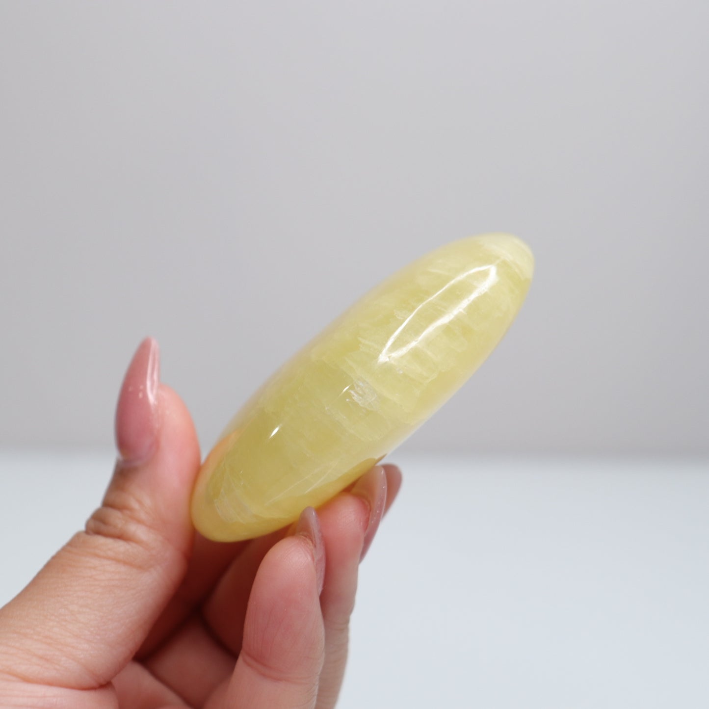Lemon Calcite Palm Stone | 58