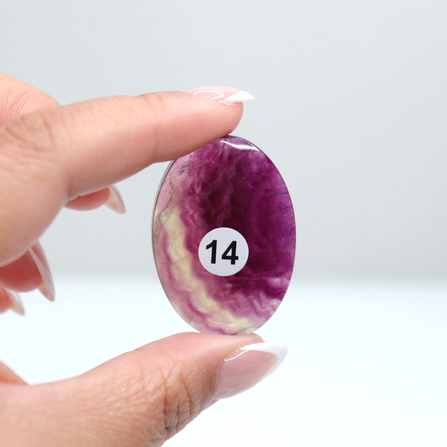 Fluorite Palm Stone | 14