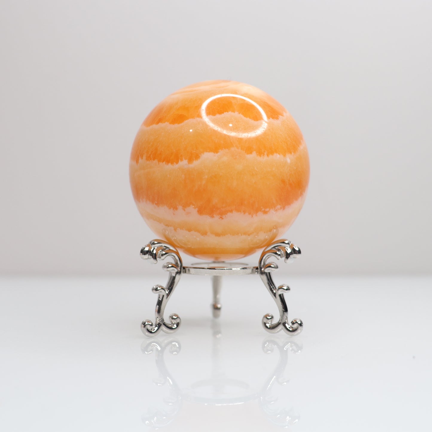 Orange Calcite Sphere | 3