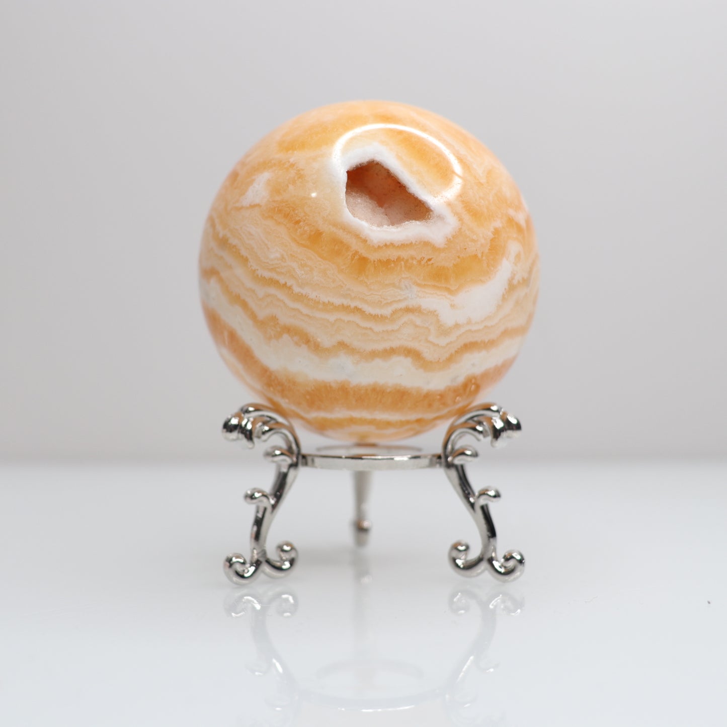 Orange Calcite Sphere | 1