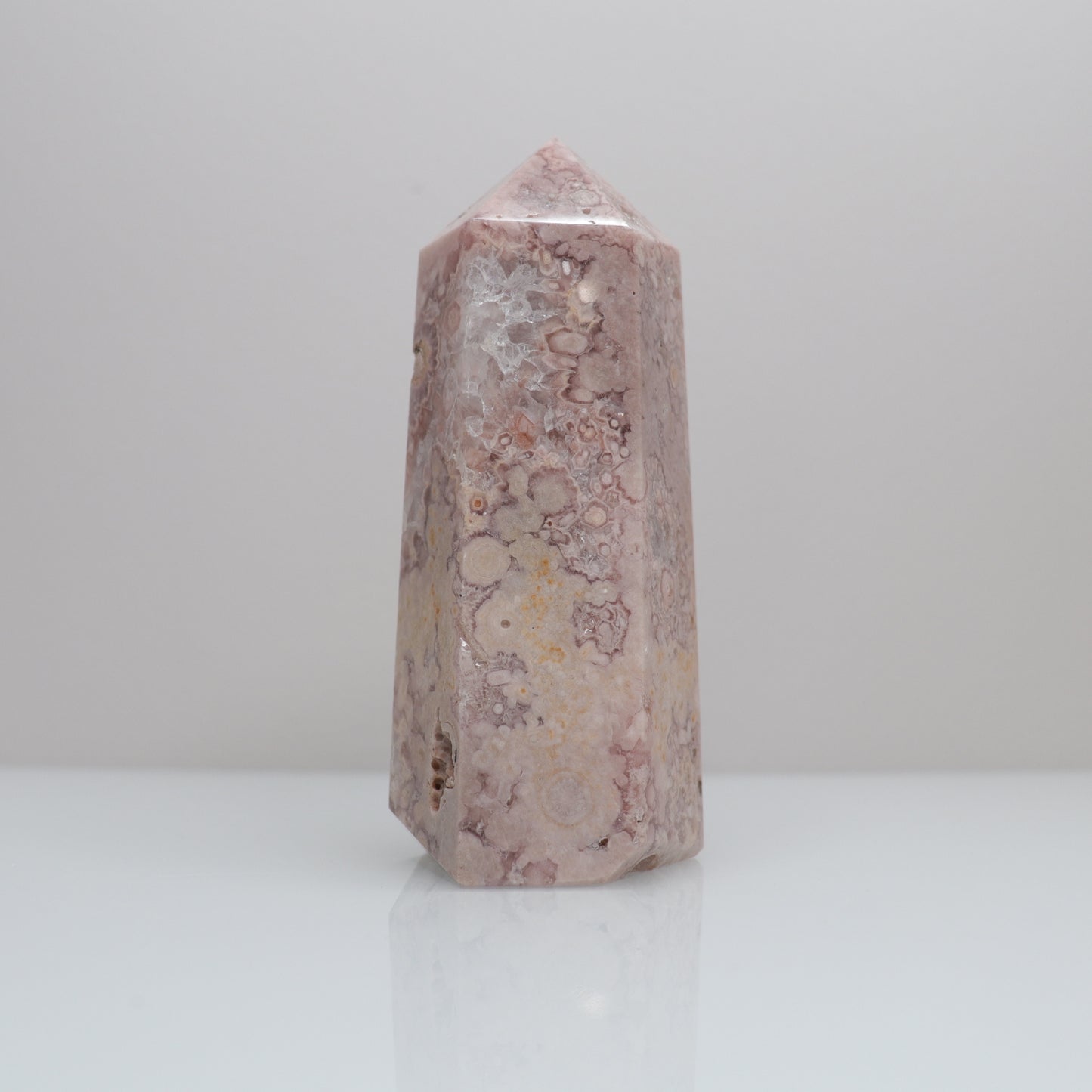 Pink Amethyst X Flower Agate Tower