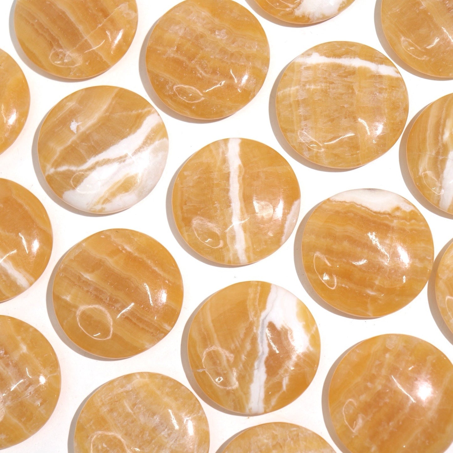 Orange Calcite Flat Stones | 1