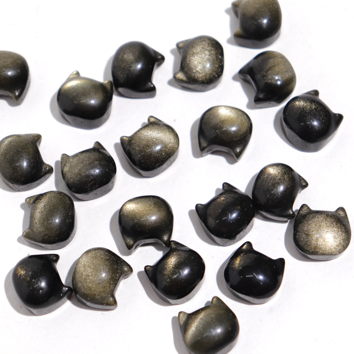 Black Obsidian Cats | Golden Sheen