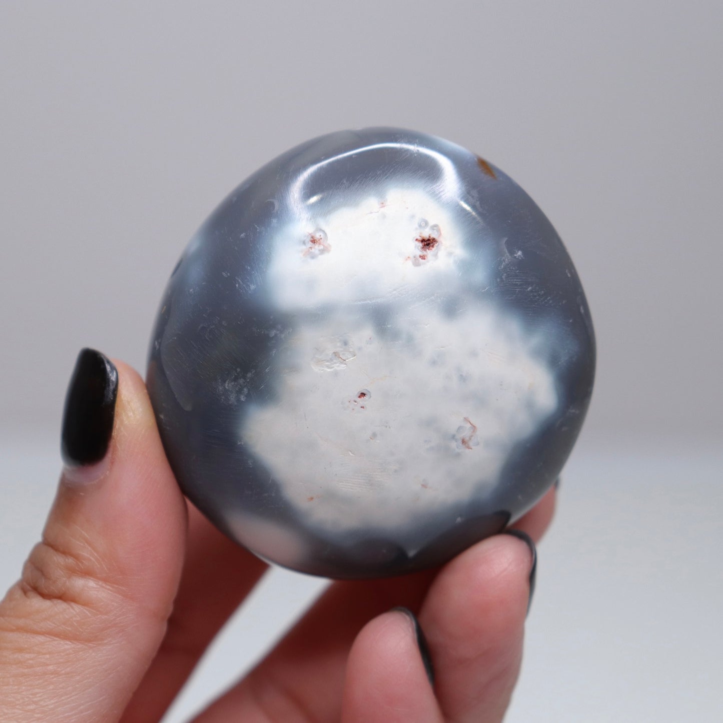 Orca Agate Palm Stone | 1