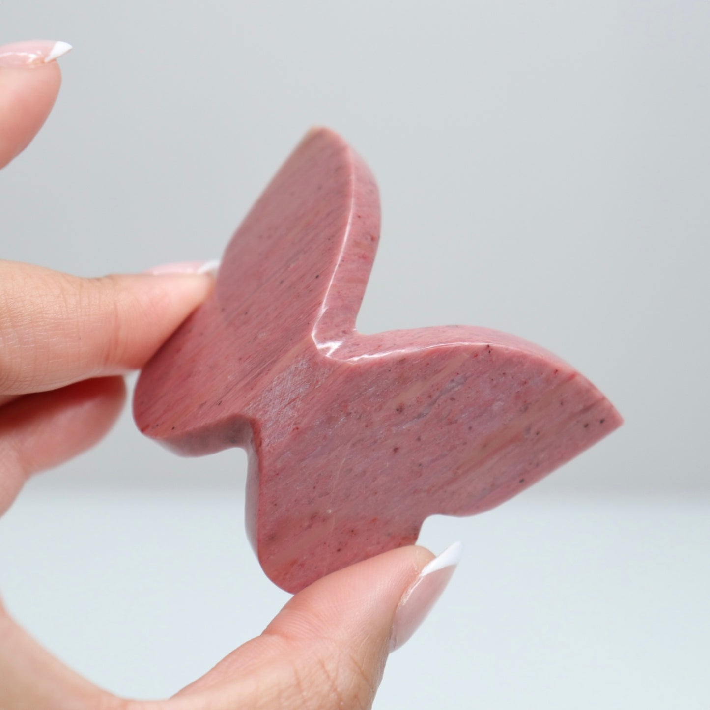 Pink Petrified Wood Butterfly F