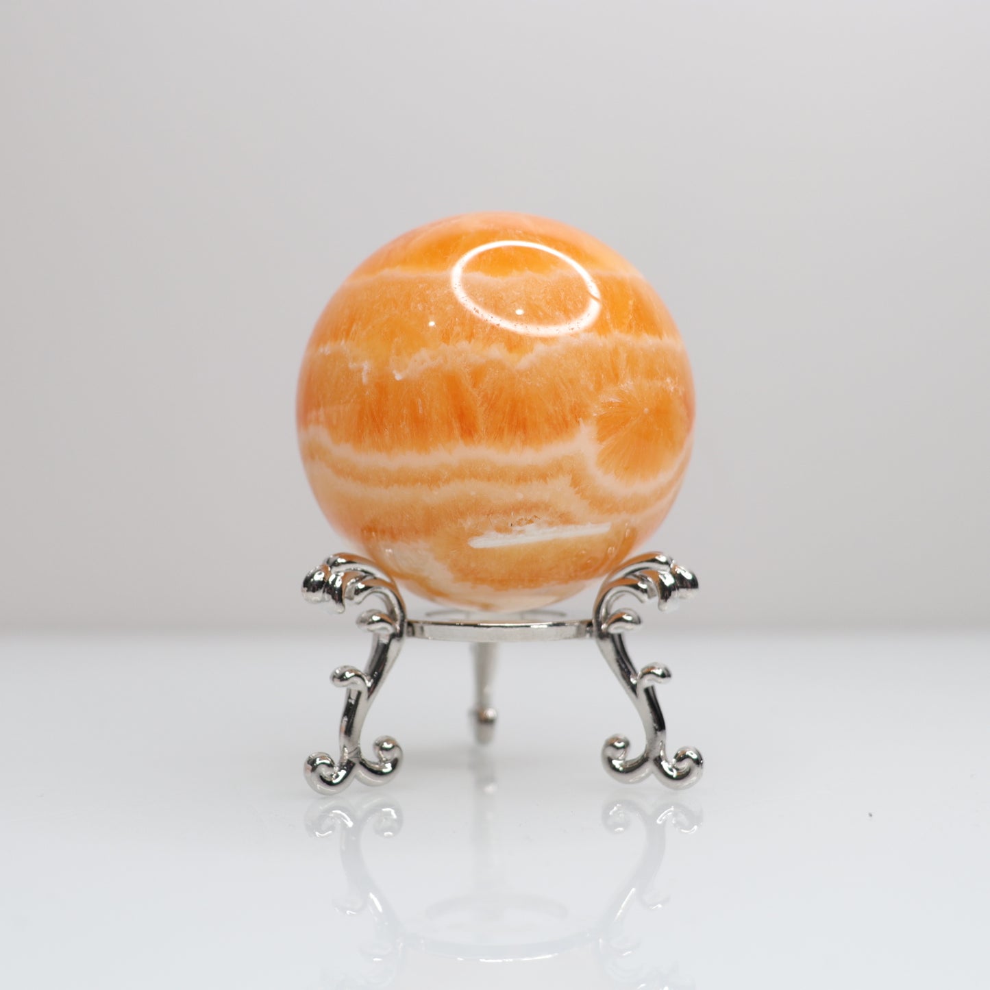 Orange Calcite Sphere | 7
