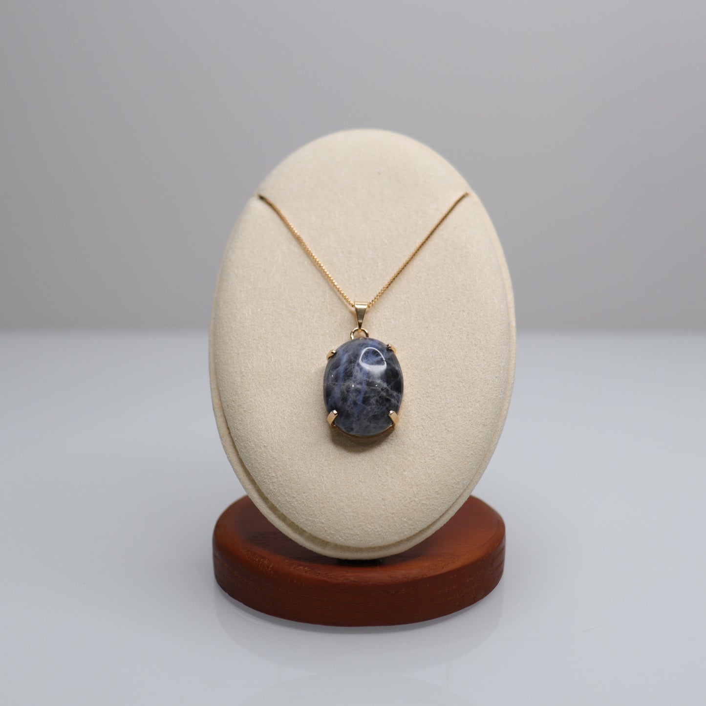 18k Gold Plated Sodalite Necklace | 1