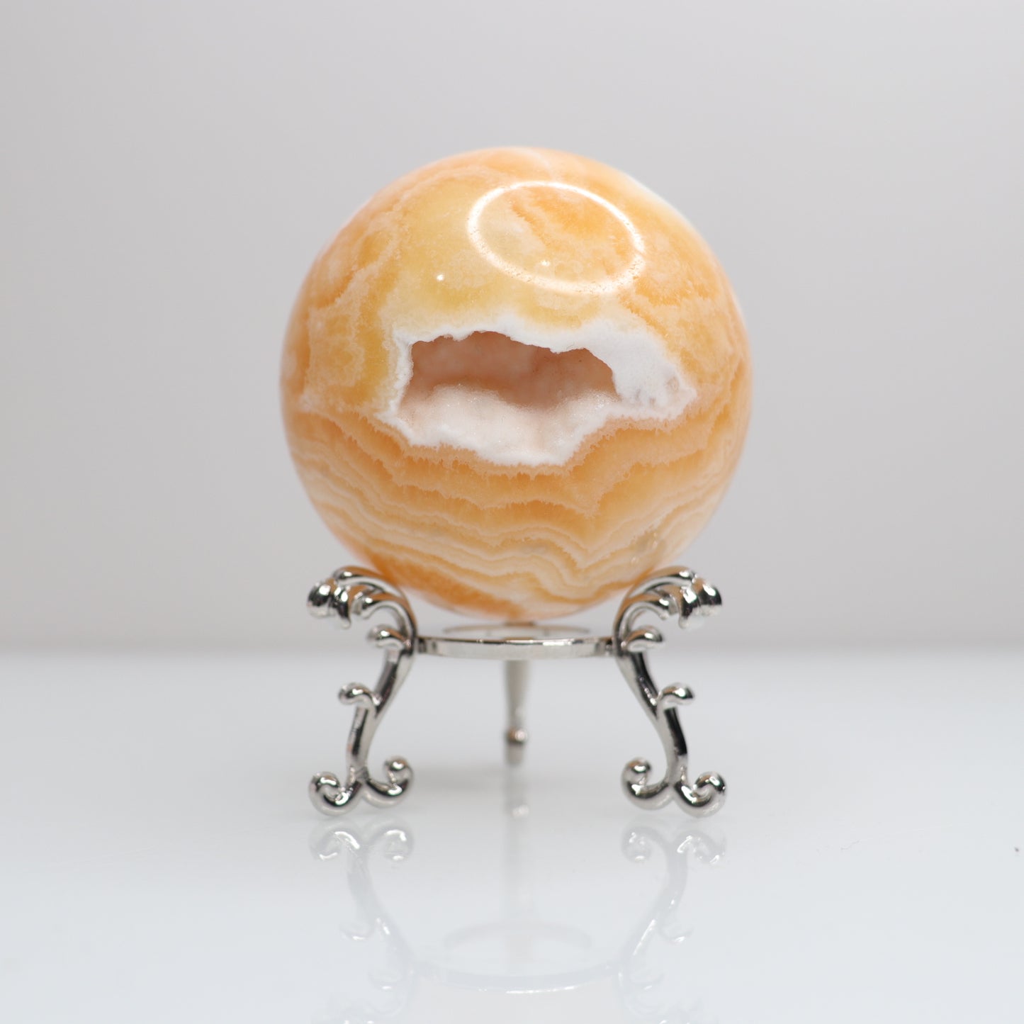 Orange Calcite Sphere | 1