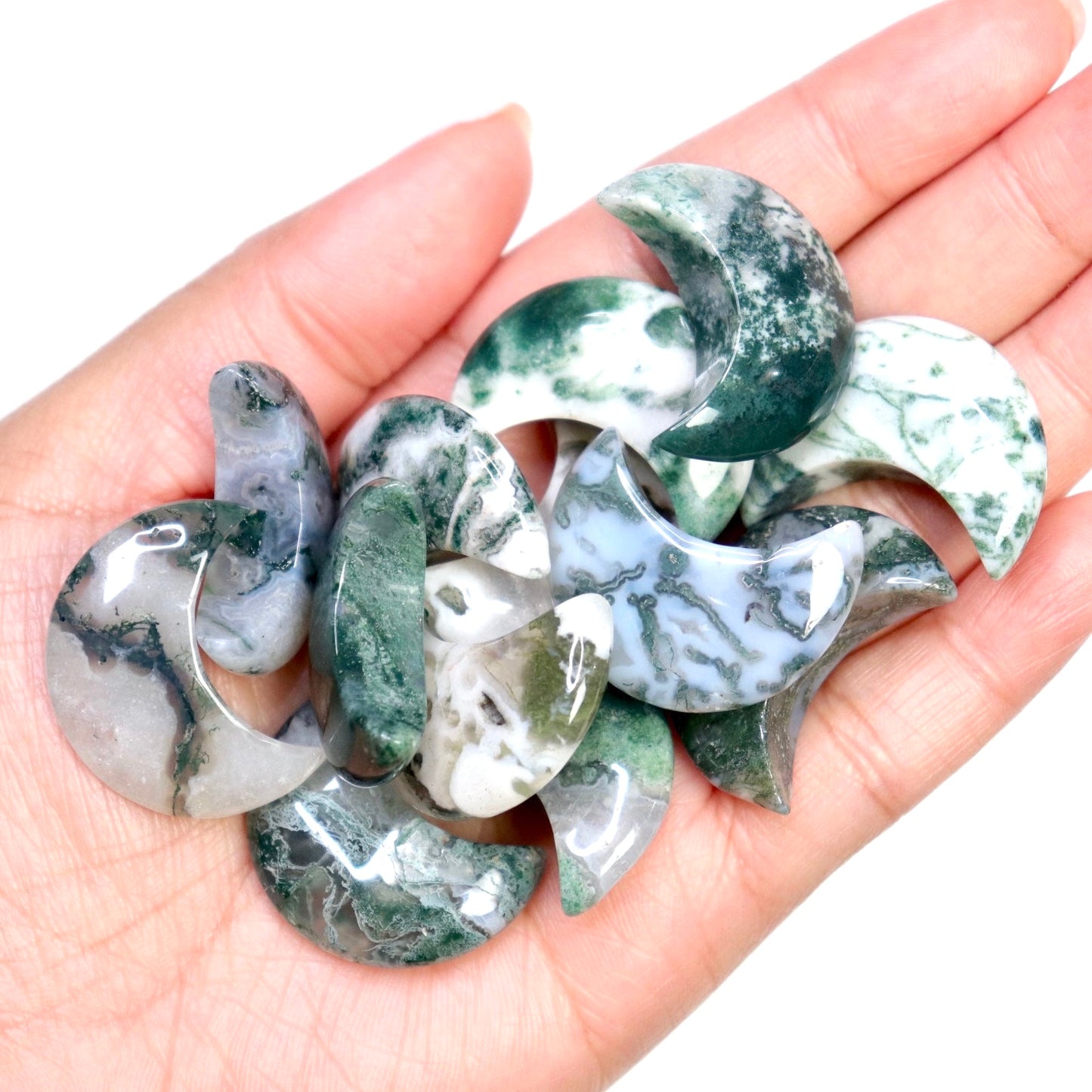 Moss Agate Moons