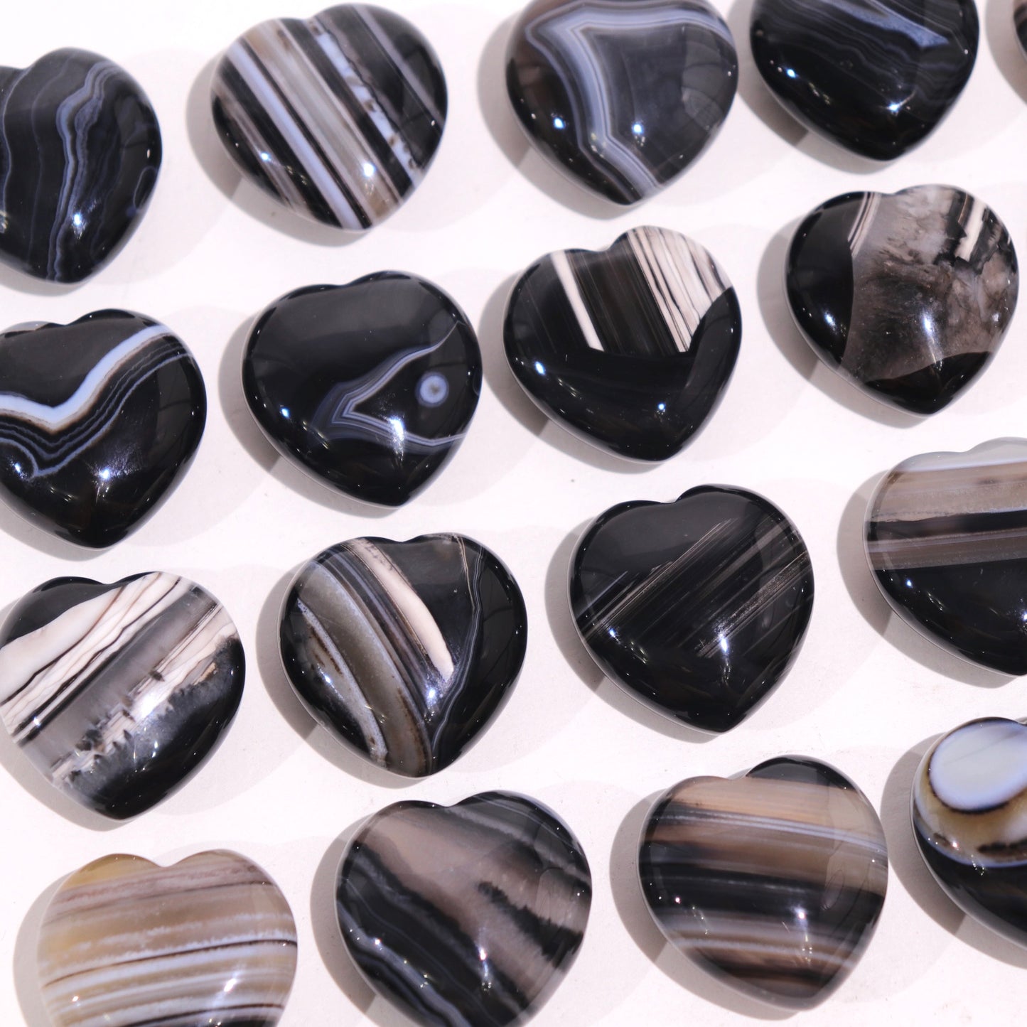 Black Agate Hearts | 1.2”